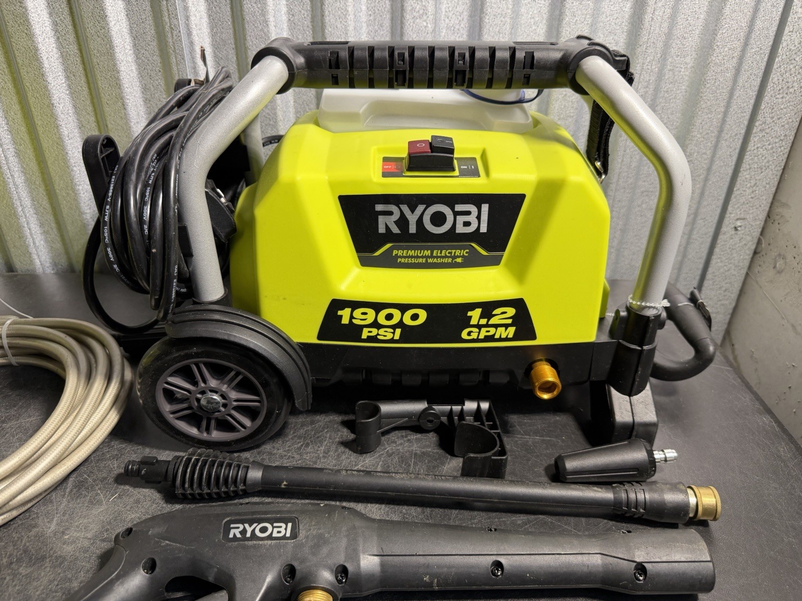RYOBI RY1419MT 1900 PSI 1.2 GPM Electric Pressure Washer Tested Working