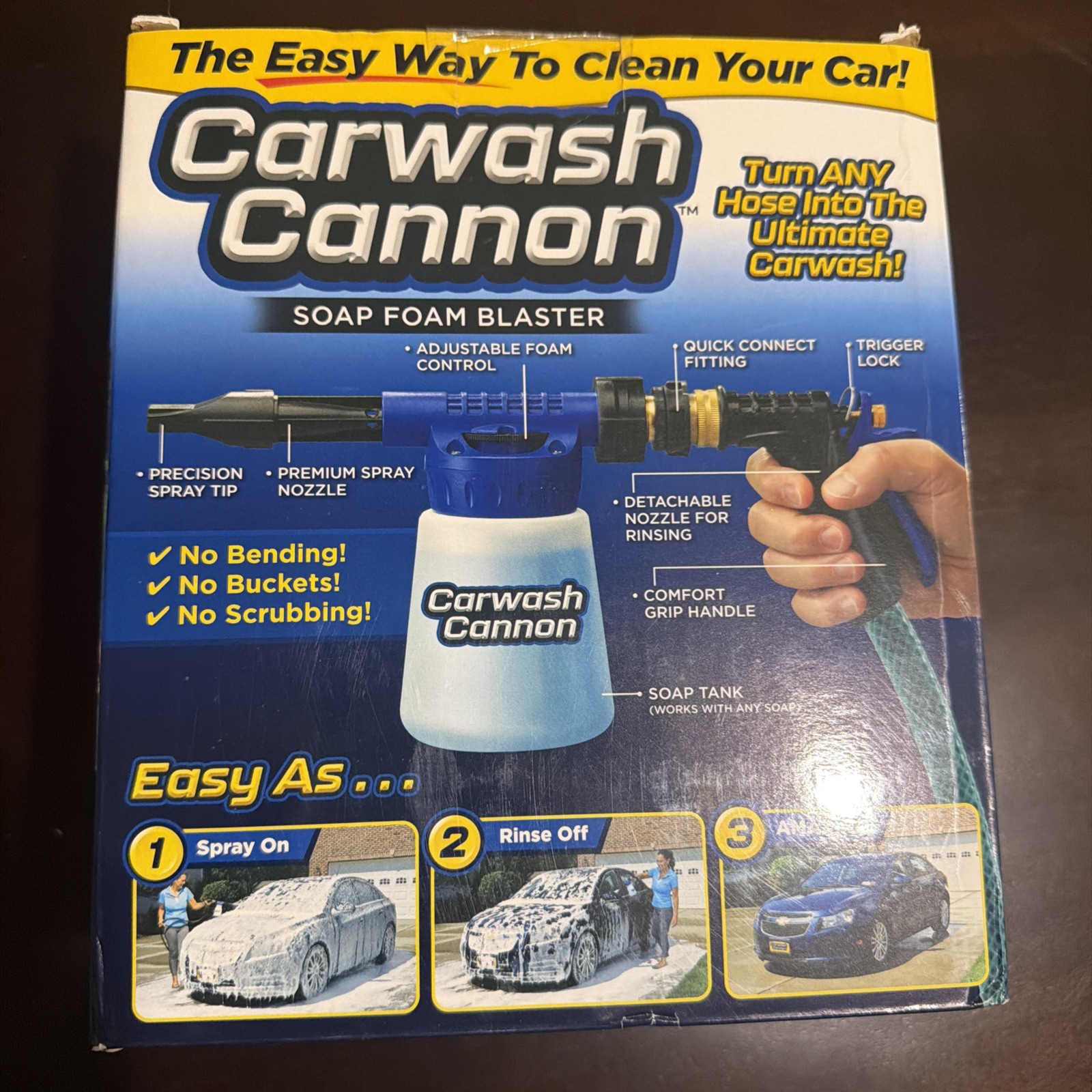 Car Wash Foam Cannon Soap Nozzle Spray Gun Hose Attachment High Pressure Blaster