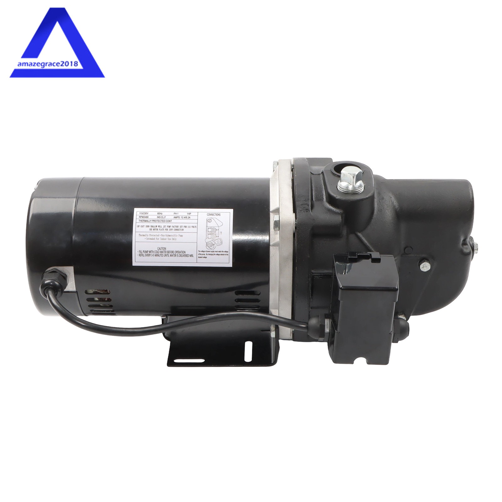 Heavy Duty 1 HP Shallow Well Jet Pump SWS100 Up to 510 GPH 1PH 115/230V 3480RPM