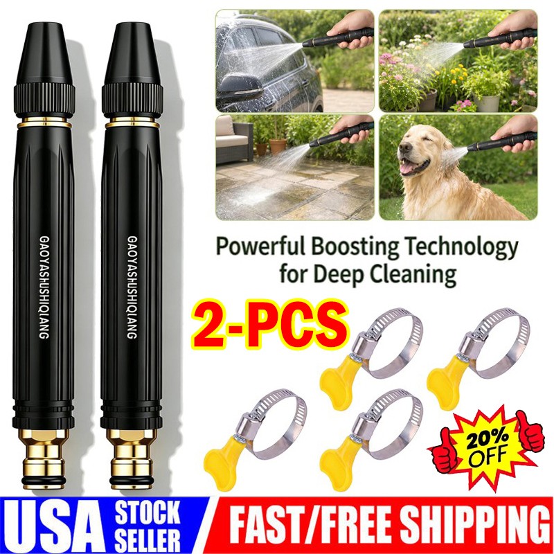 2 PCS High Pressure Hose Nozzle Water Gun for Car Wash Garden Pressure Booster