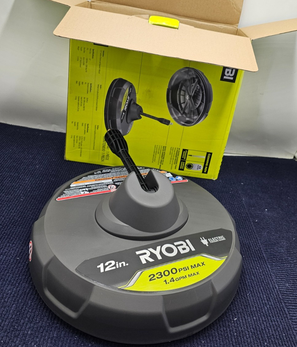 RYOBI RY31012 12 in. 2,300 PSI Electric Pressure Washer Surface Cleaner