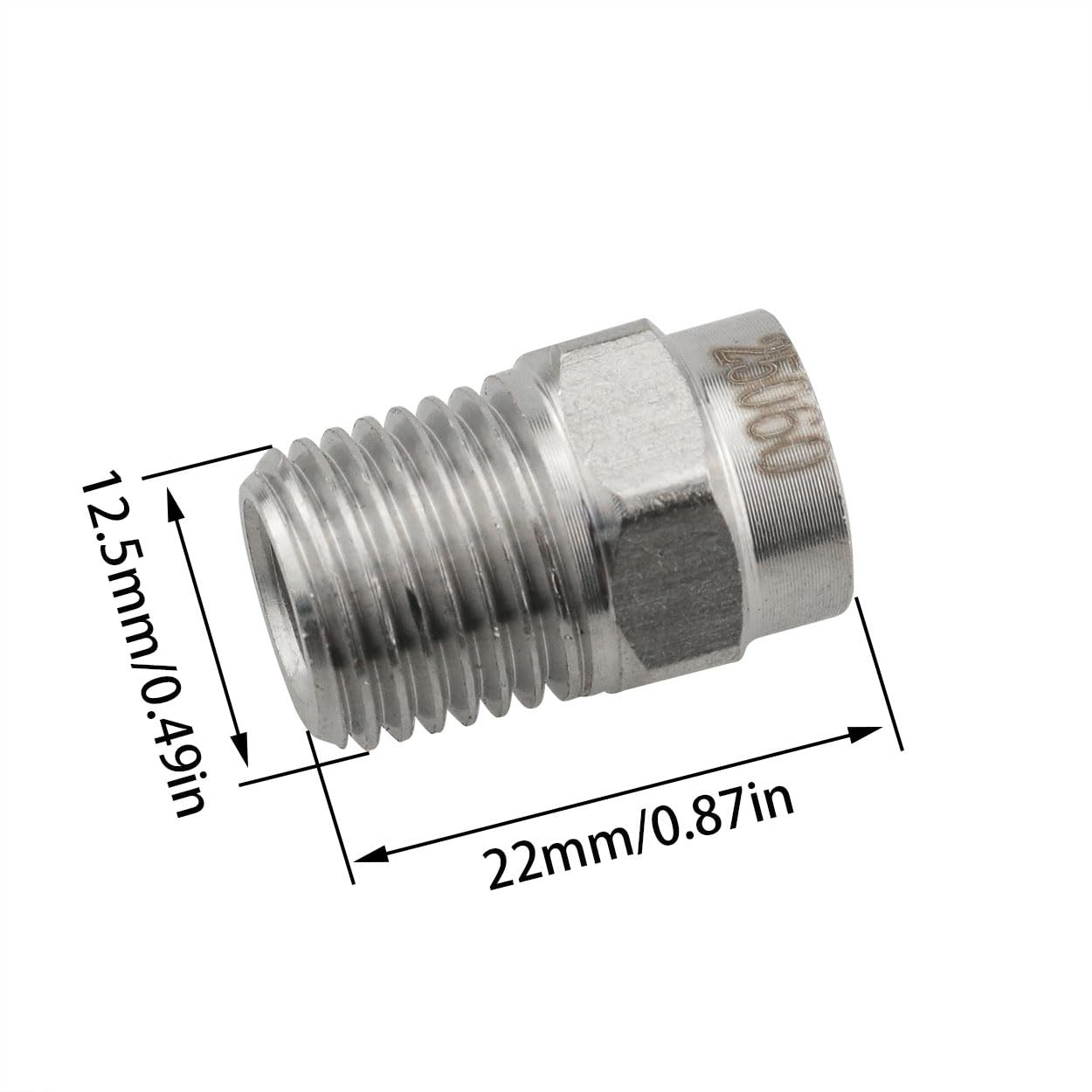 2PCS Silver 25 Degree Surface Cleaner Tips Orifice 1.5 1/4 Inch NPT Fitting P…