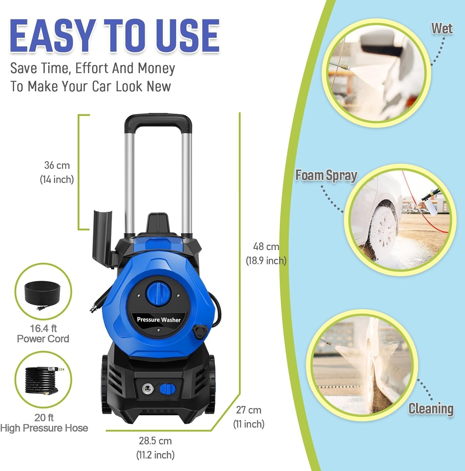 Brand New, Unopened Electric Pressure Washer 1380 PSI 1.4 GPM with 25 FT Hose