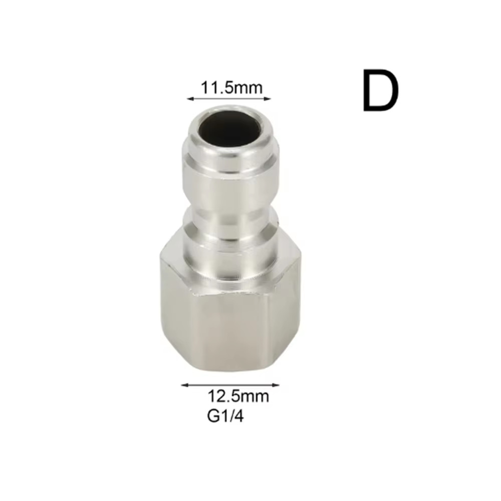 High Pressure Washer Nozzle 1/4″ Quick Plug Connector Coupler with G1/4 Male Fem