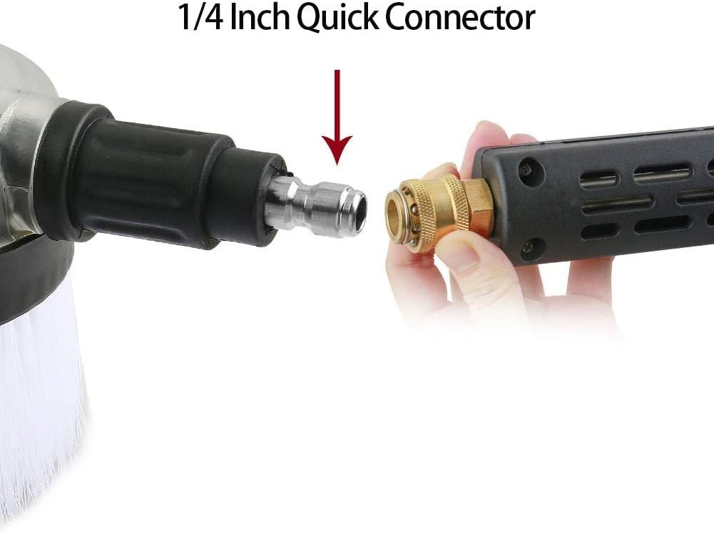 Deluxe Car Wash Rotary Brush Kit, 1/4 Inch Quick Connect High Pressure Washer…