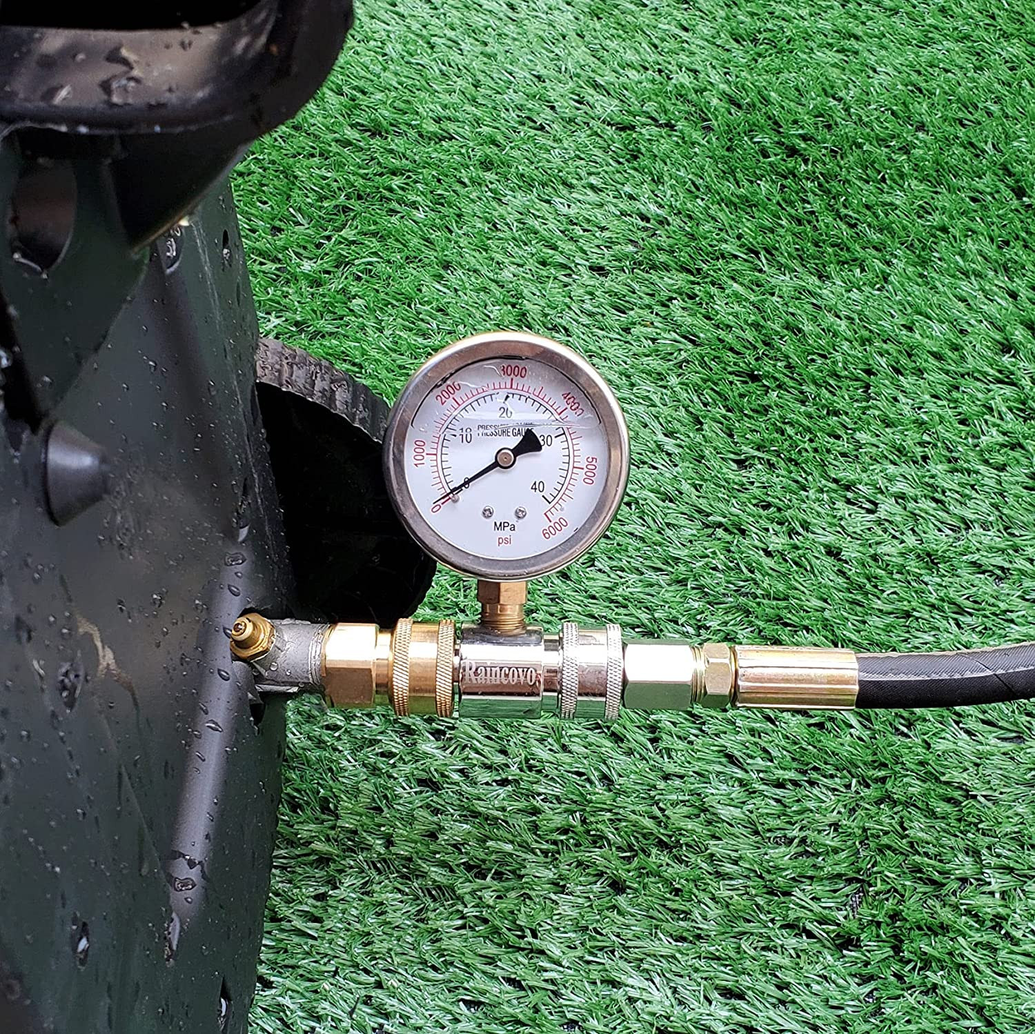 Pressure Washer Gauge, 6000 PSI, 3/8 Inch Quick Connect, Pressure Gauge