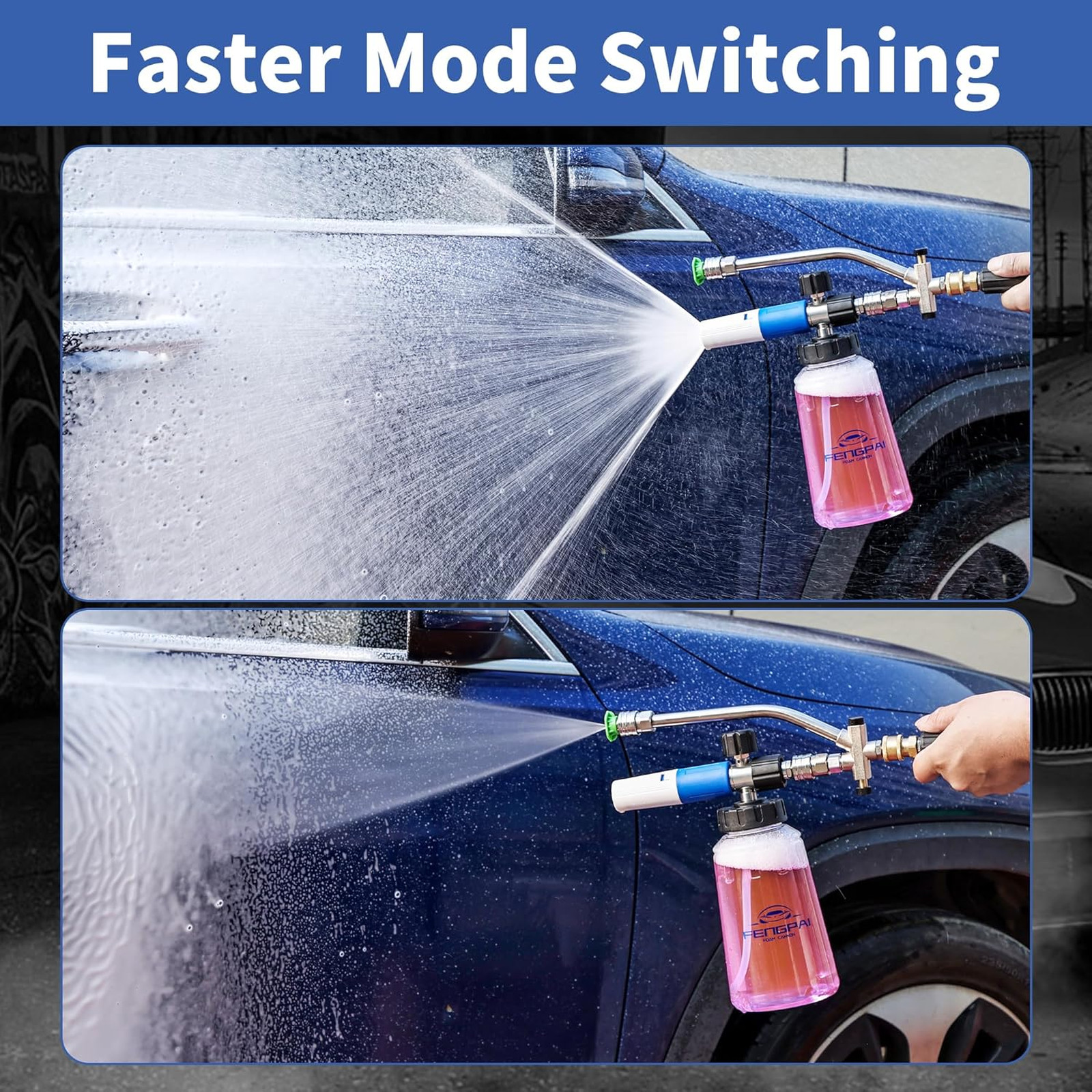 Foam Cannon for Pressure Washer with Dual Connector Accessory, Dual Lance Soap