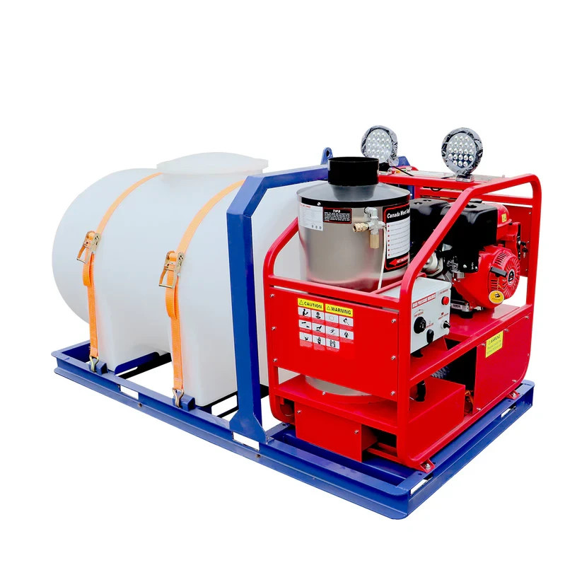 Greatbear Industrial 4000PSI Hot Water Pressure Washer with 436 Gal Water Tank