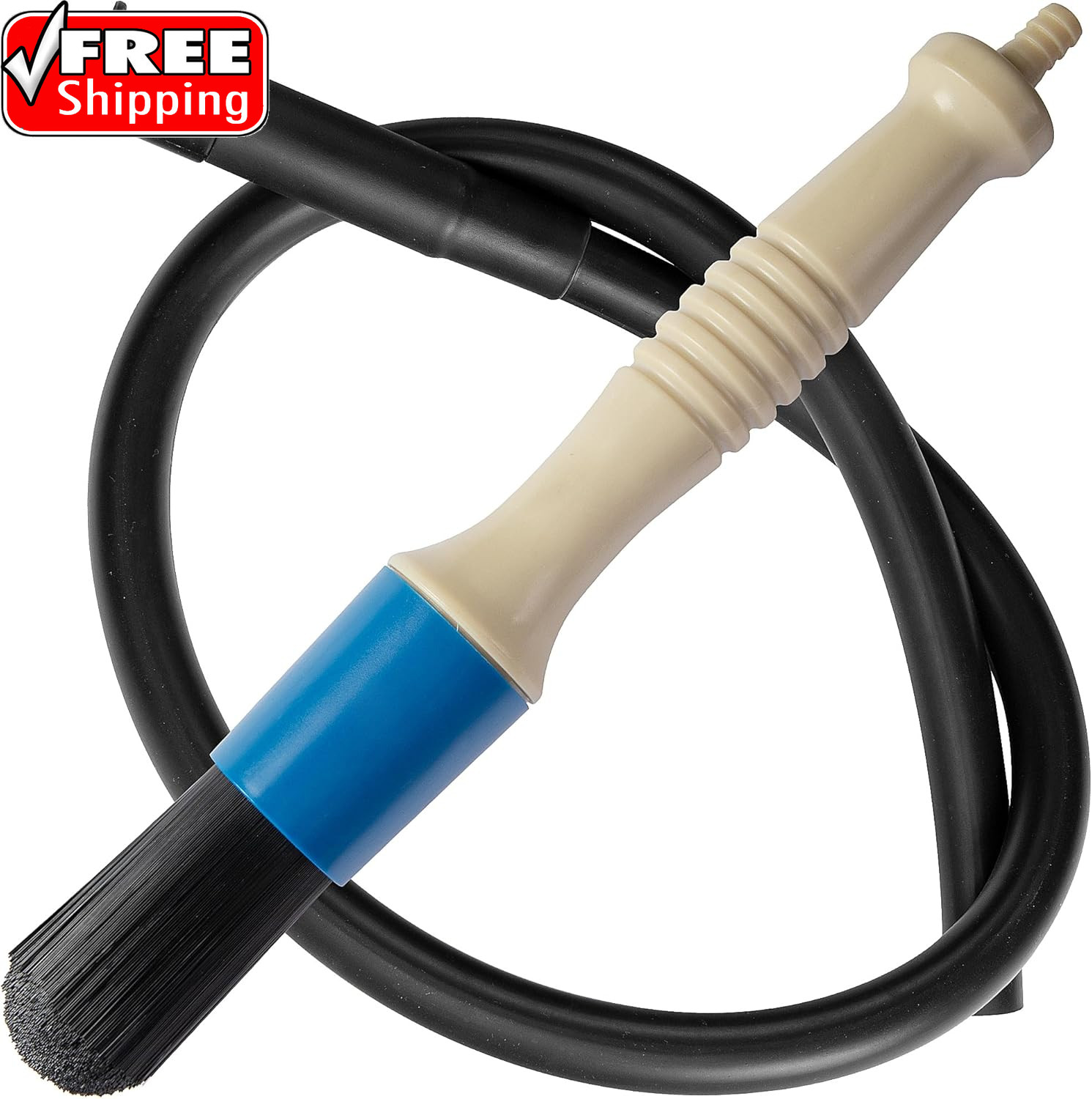 Parts Washer Brush with 31 Inch Hose- Wear Resistant Parts Cleaning Brush- Parts