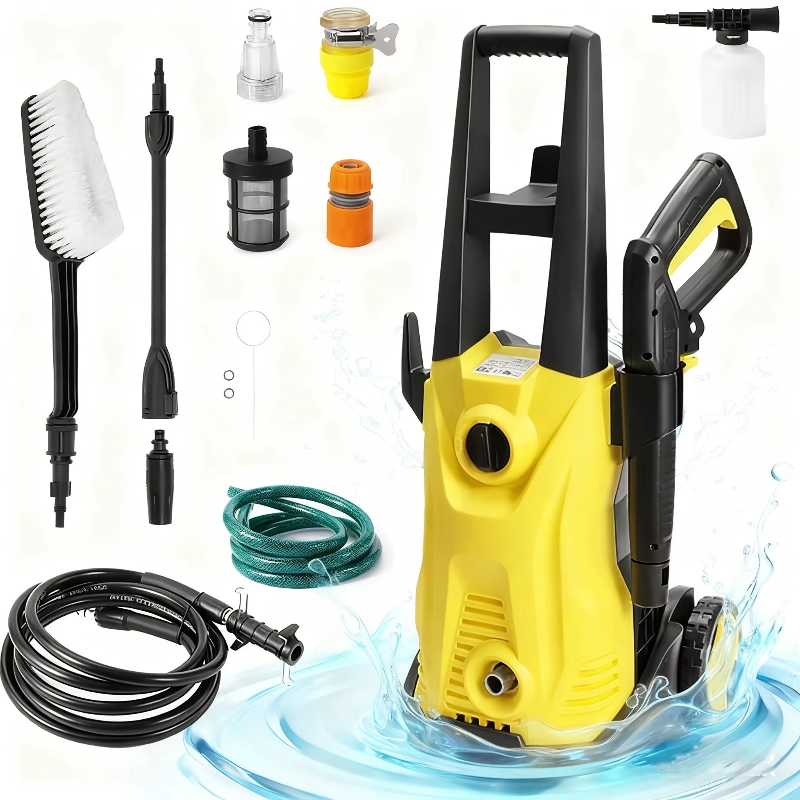 Cordless High Pressure Washer 1500W 120Bar Portable Car Wash Gun