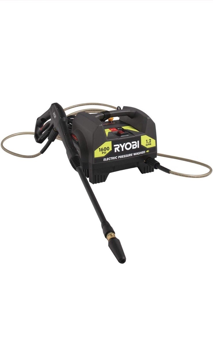 Ryobi RY141612 1600-PSI 1.2-GPM Electric Pressure Washer With 3 Tips