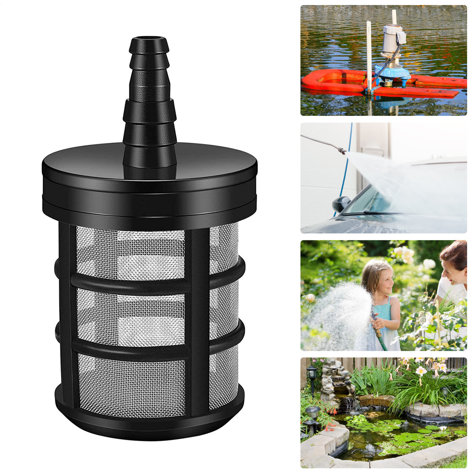 2 x Garden Hose Sediment Filter Hose Strainer Water Line Filter for Water Pumps