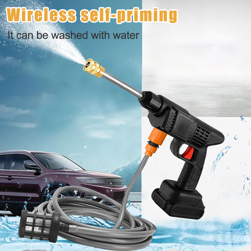 1500W Cordless Electric High Pressure Water Spray Car Gun Portable Washer Clean