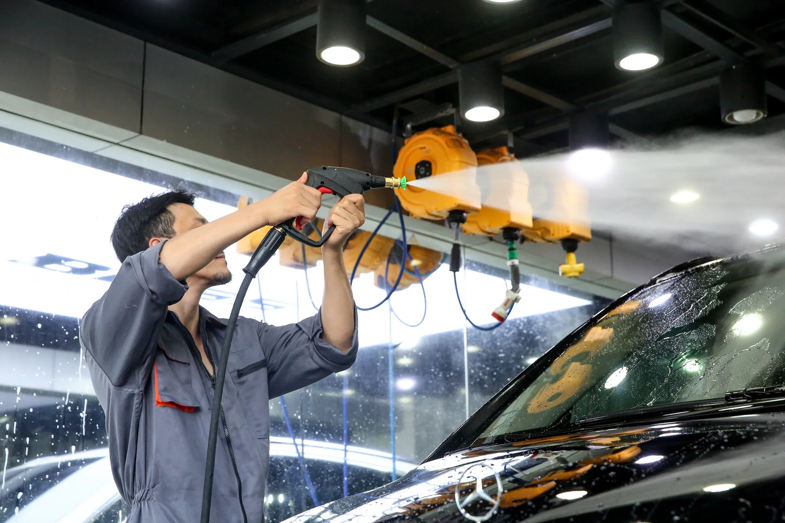 Industrial 3KW Car Washer High Pressure 125bar Water Cleaning Machine 380V