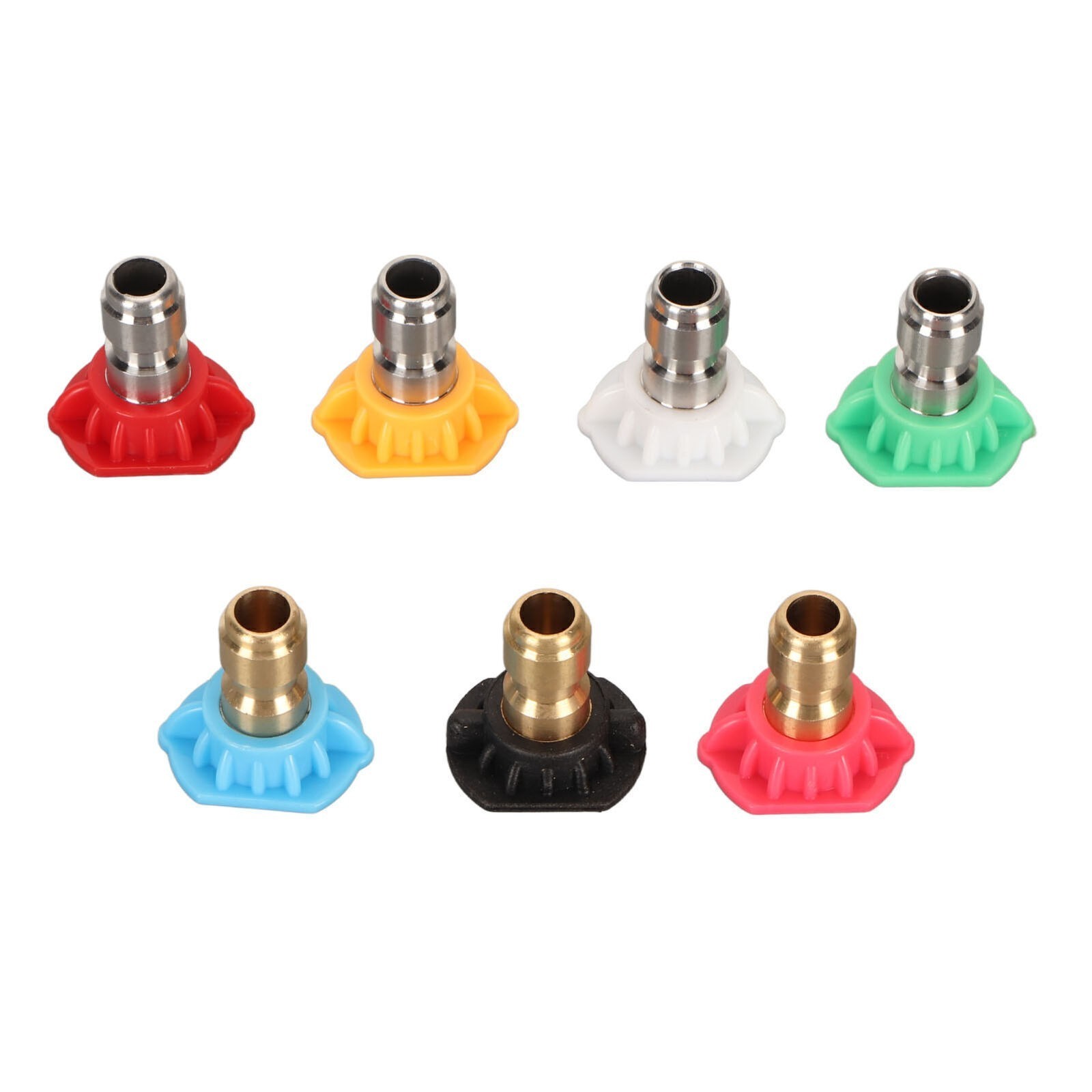 High Pressure Water Gun Nozzle 1/4 Inch 7 Colors Fan Shaped Multifunctional