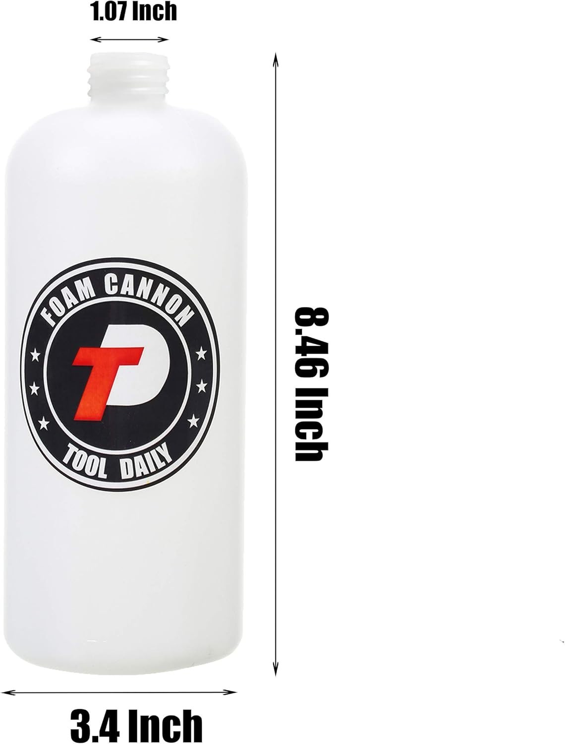 1L Foam Cannon Replacement Bottle with Straw – Ideal for Car Wash & Detailing
