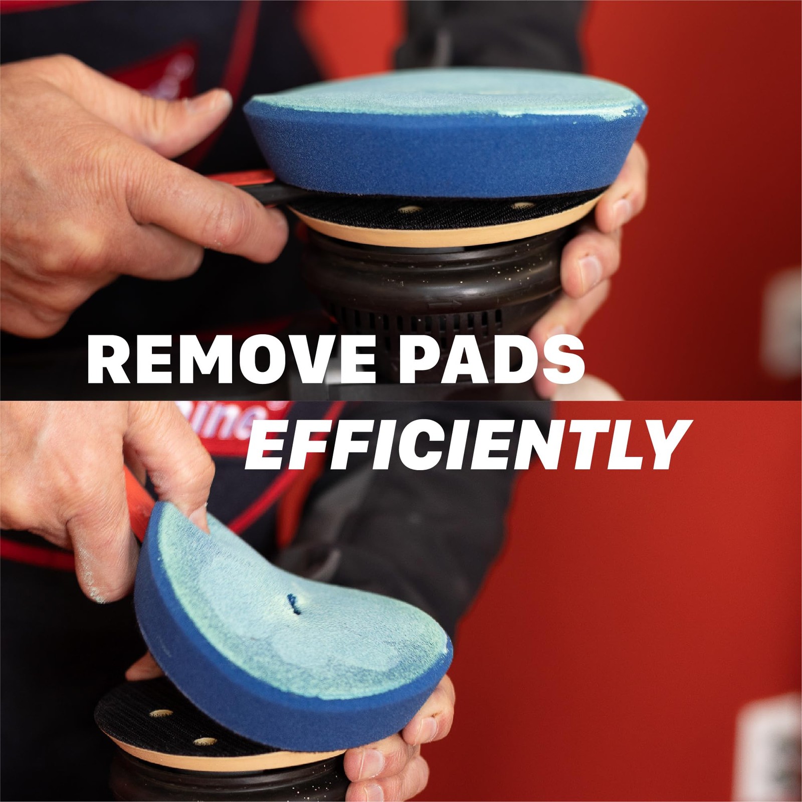 Maxshine 2-in-1 Foam Pad Cleaning Brush & Removal Tool Set | Black
