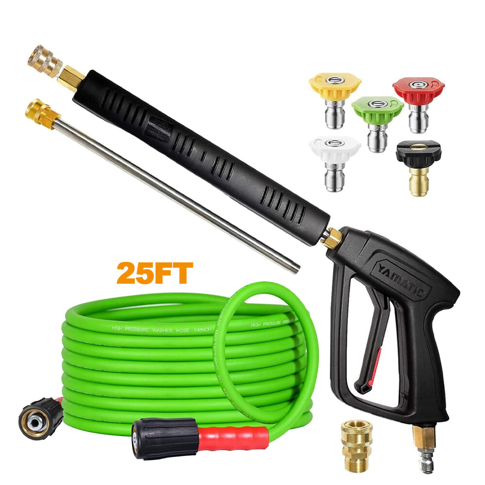 YAMATIC Pressure Washer Gun Hose Kit 3/8″ Swivel Quick Connect M22-14mm