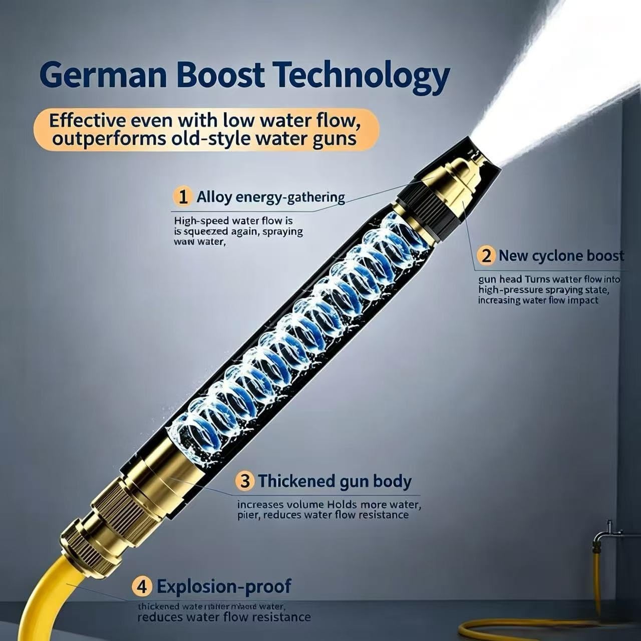 High Pressure Car Wash Gun, 3 Adjustable Spray Modes | Ideal for Car Washing,…