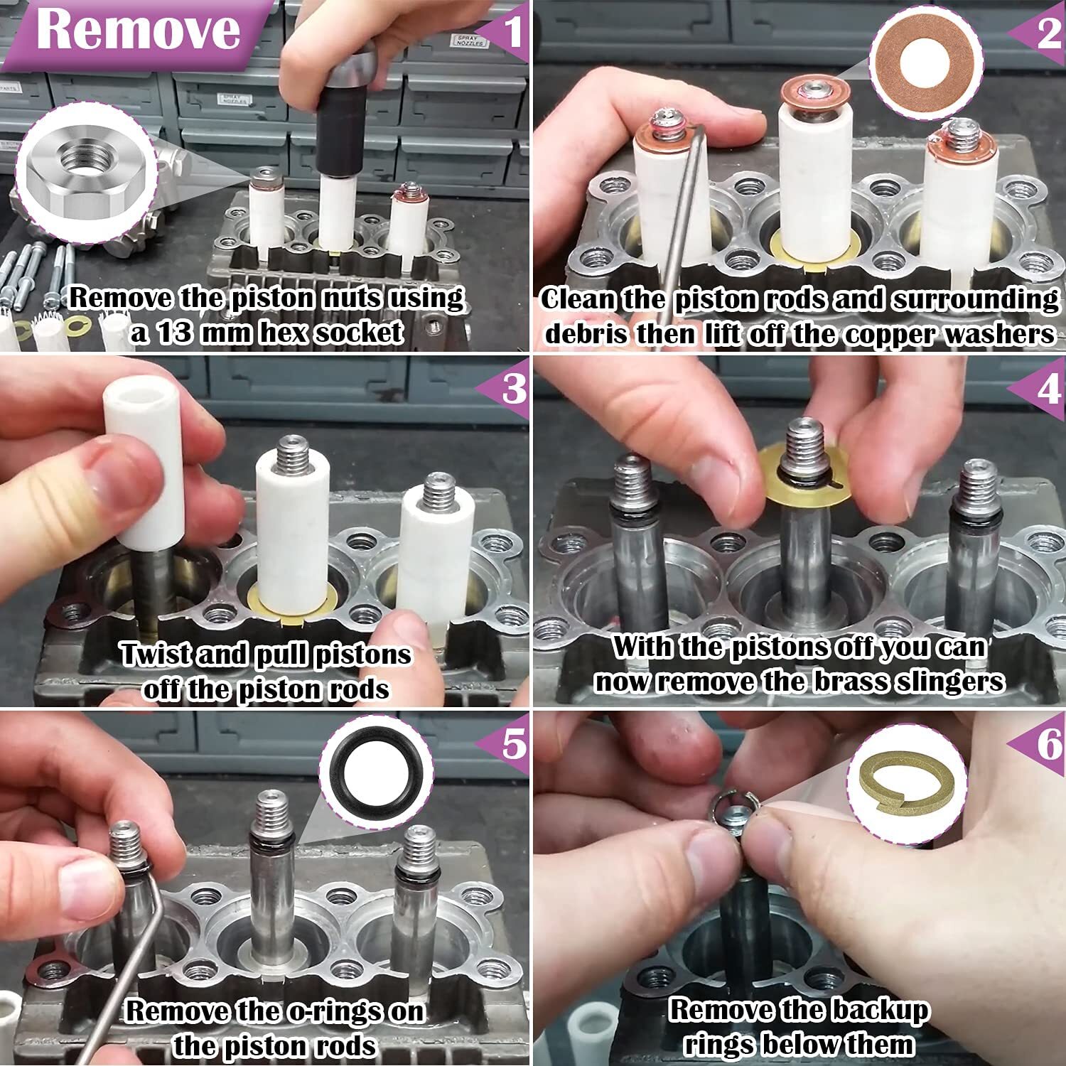 AR2546 Piston Kit Ceramic Plunger Repair Kit for Annovi Reverberi RKV RKA RKV