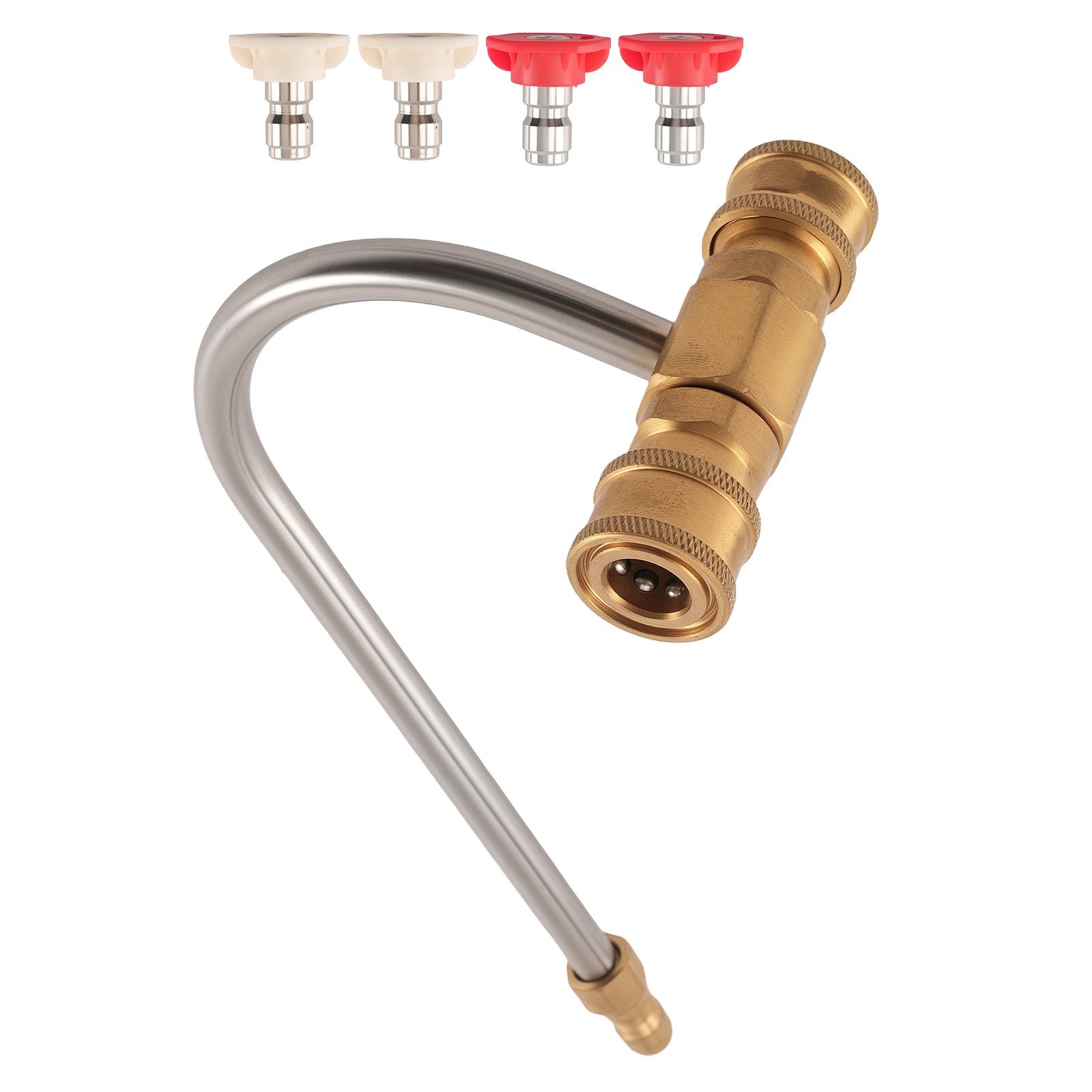 High Pressure Gutter Cleaning Tool 4000PSI 40° & 0° Nozzles for Pressure Washer