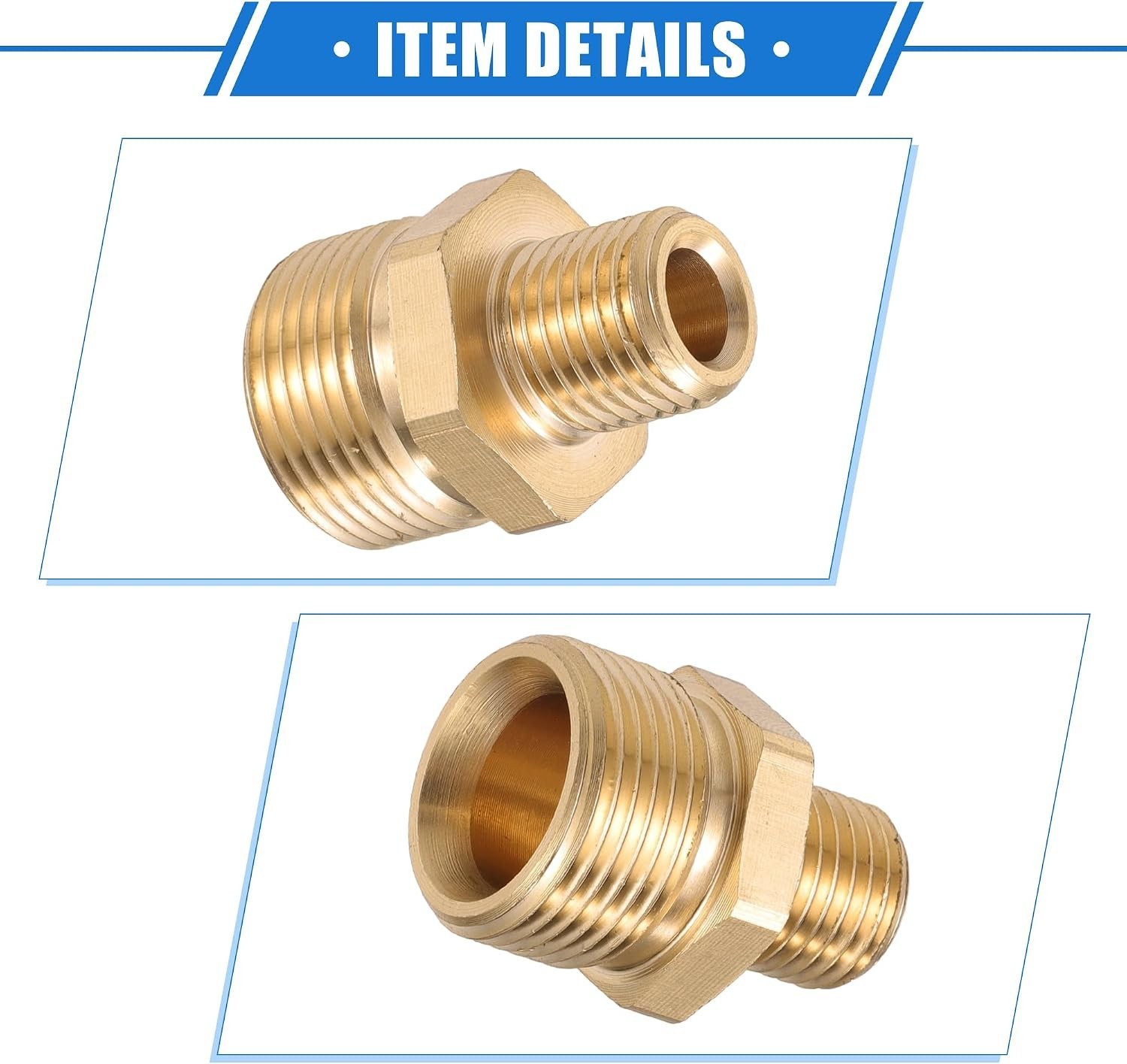 Pressure Washer Connector M14x1.5 to 14mm M22x1.5 Male Brass Adapter 1pc