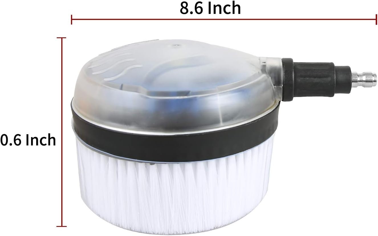 Deluxe Car Wash Rotary Brush Kit, 1/4 Inch Quick Connect High Pressure Washer…