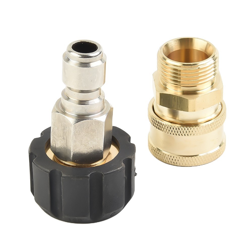 Set Pressure Washer Adapter Quick Connect To 1/4?? 3/8?? 14mm 15mm 5000 PSI
