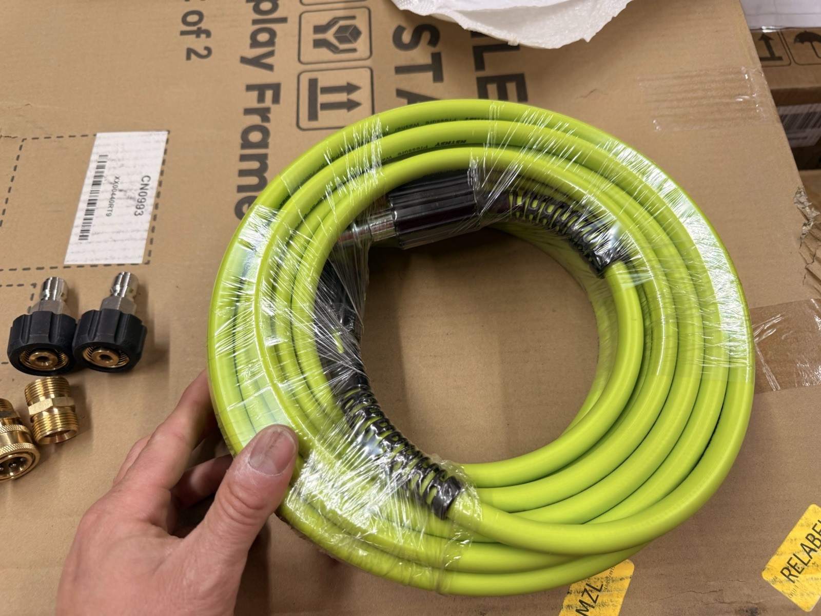 Pressure Washer Hose 3600 PSI 50FT + Quick Connect Couplers Adapter Kit