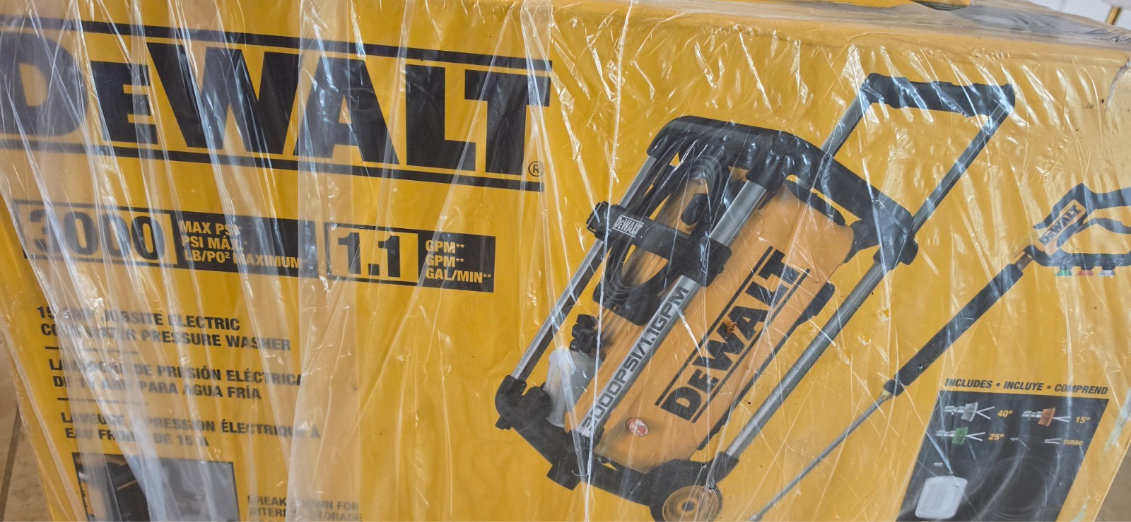 Dewalt DWPW3000 3000 PSI Cold Water Electric Pressure Washer – BRAND NEW
