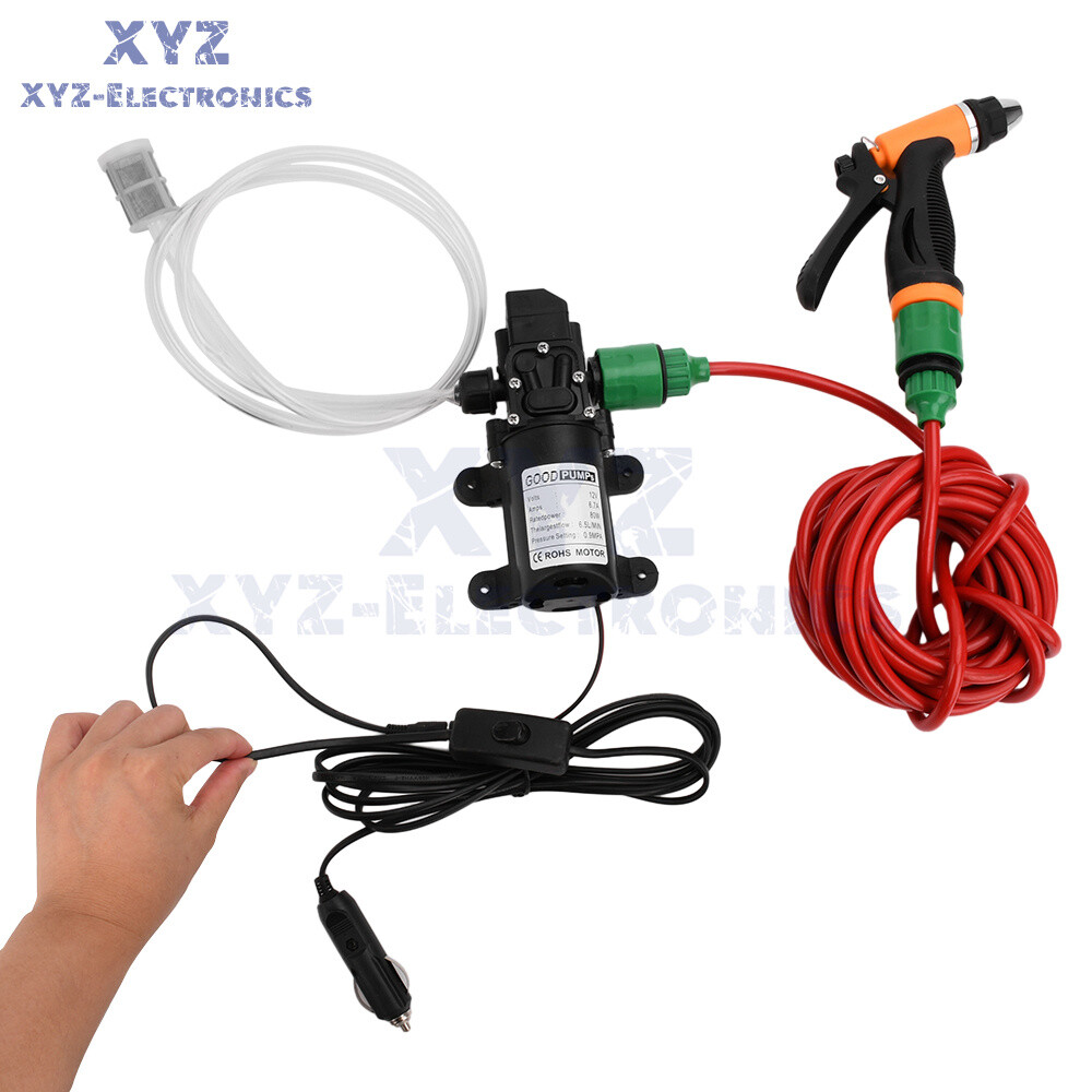 DC12V 80W High Pressure Self-Priming Car Portable Washer Water Pump Kit