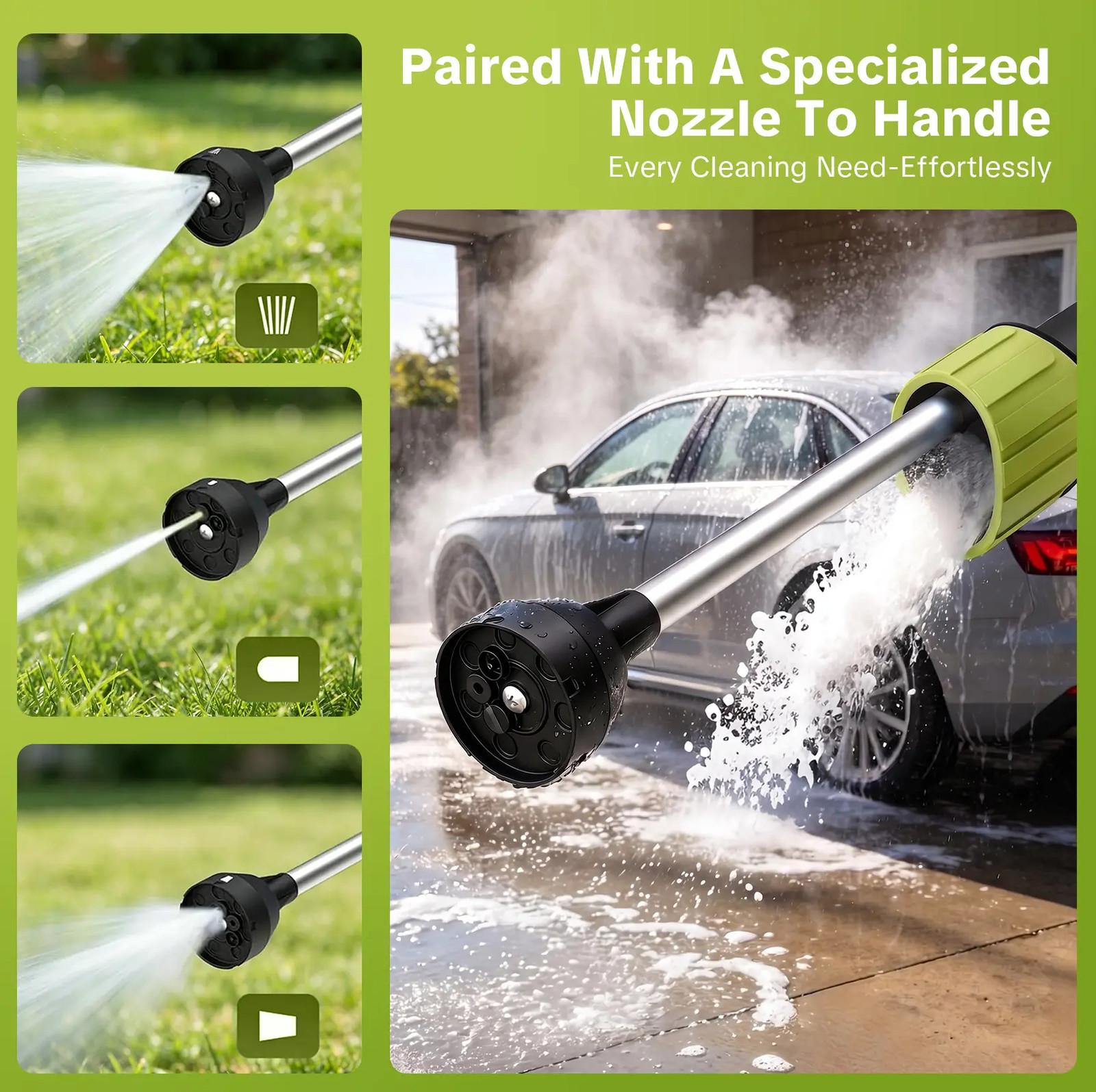 Seese Car Wash Foam Gun for Garden Hose, Foam Cannon Car Wash Kit with High Pres