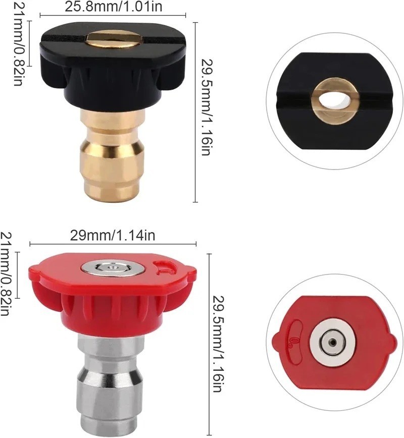 4000 PSI Pressure Washer Nozzle Tips – 1/4 Inch Quick Connect Multi-Degree