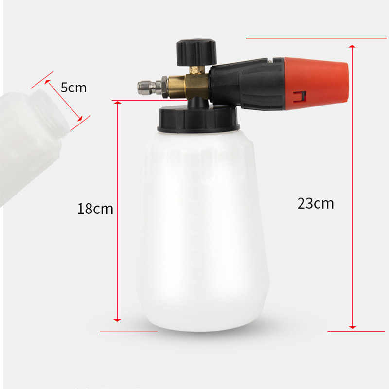1/4″ Snow Foam Cannon Gun Car Wash Soap Lance Sprayer Pressure Washer Bottle
