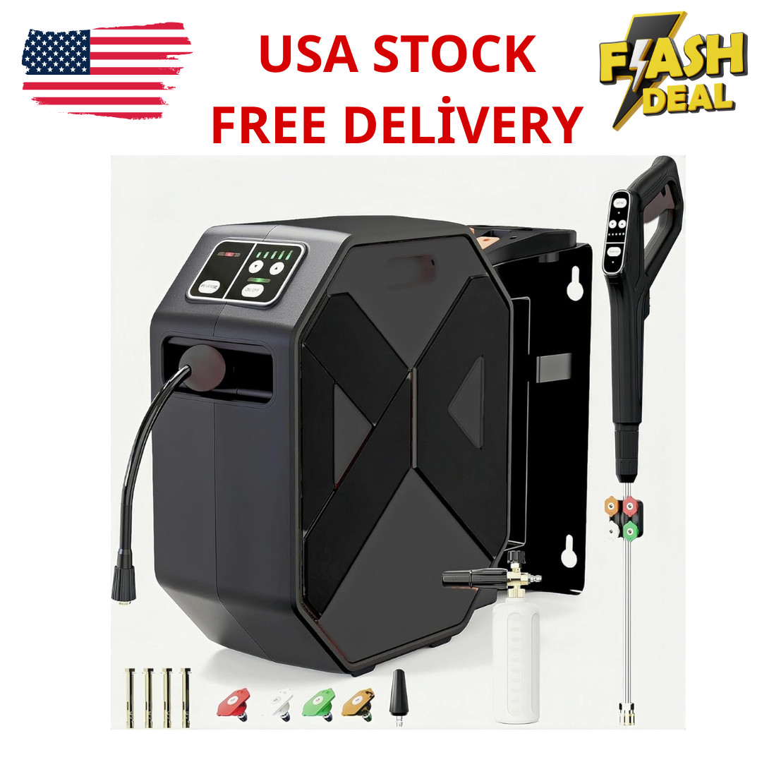 Electric Wall Mounted Power Washer -5000 PSI 3.4 GPM Adjustable Pressure Washer,