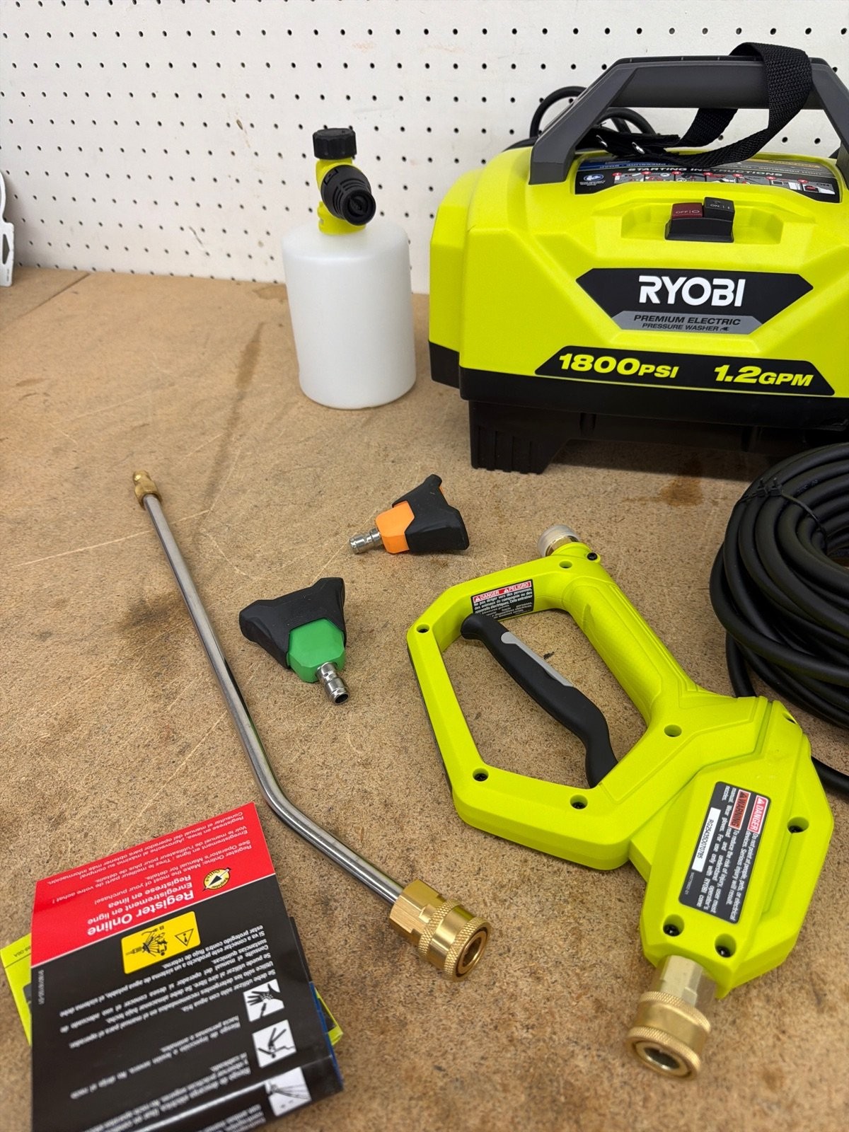 RYOBI 1200 PSI 1.8 GPM Cold Water Electric Pressure Washer