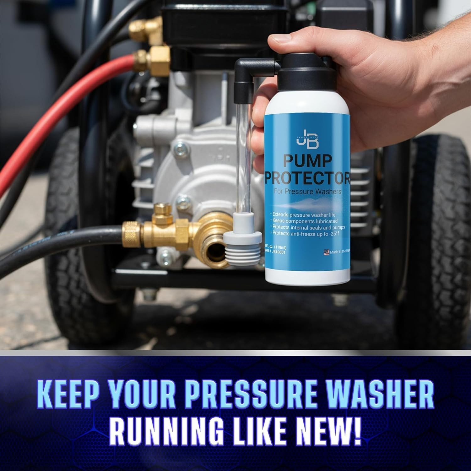 Pressure Washer Antifreeze & Lubricant – 4 oz, Prevents Corrosion and Freezing