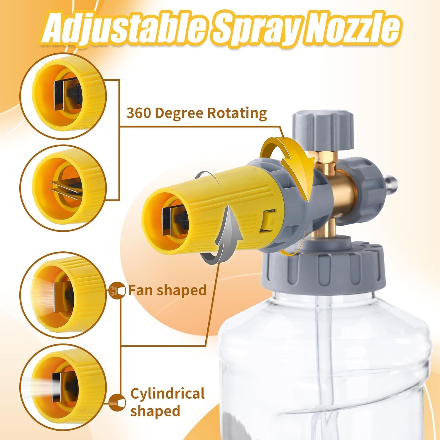 Adjustable Foam Cannon with Additional Nozzle