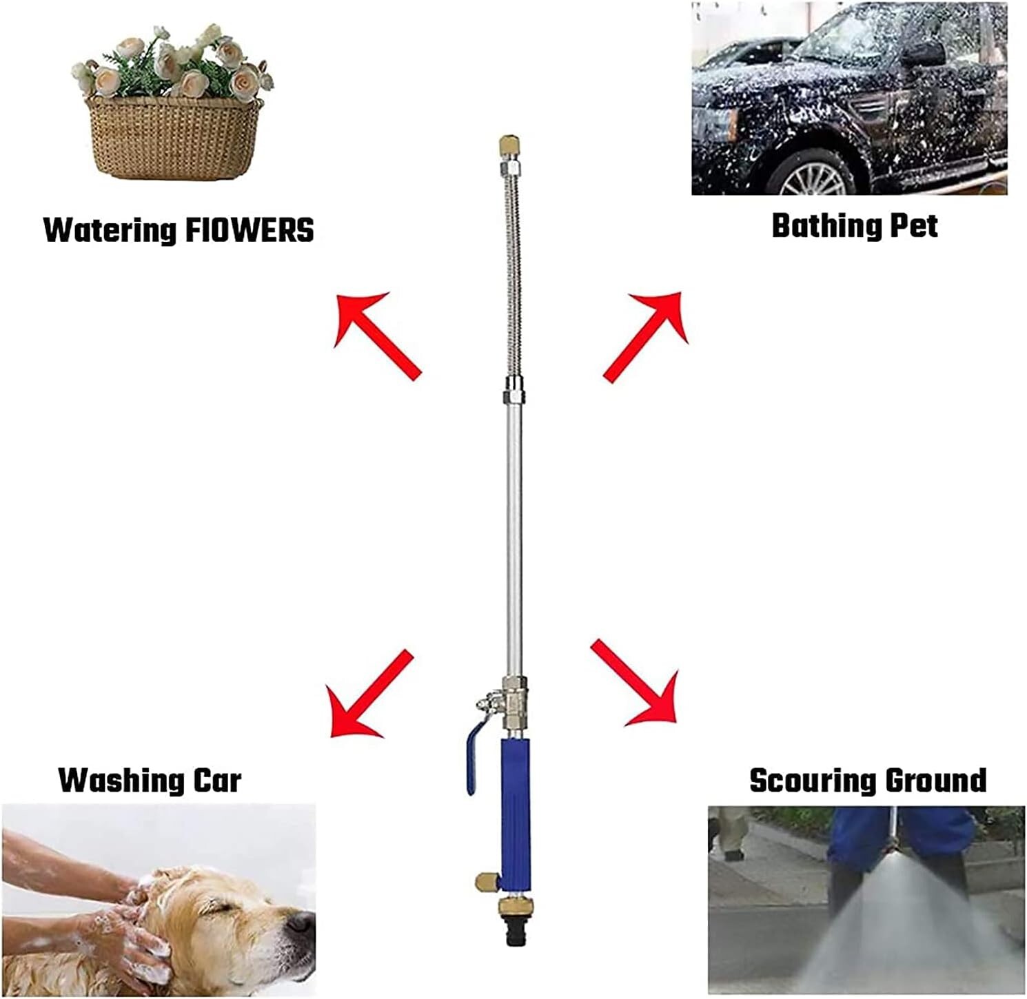 High-pressure Cleaning Water Gun for Car and Window Washing Water jet