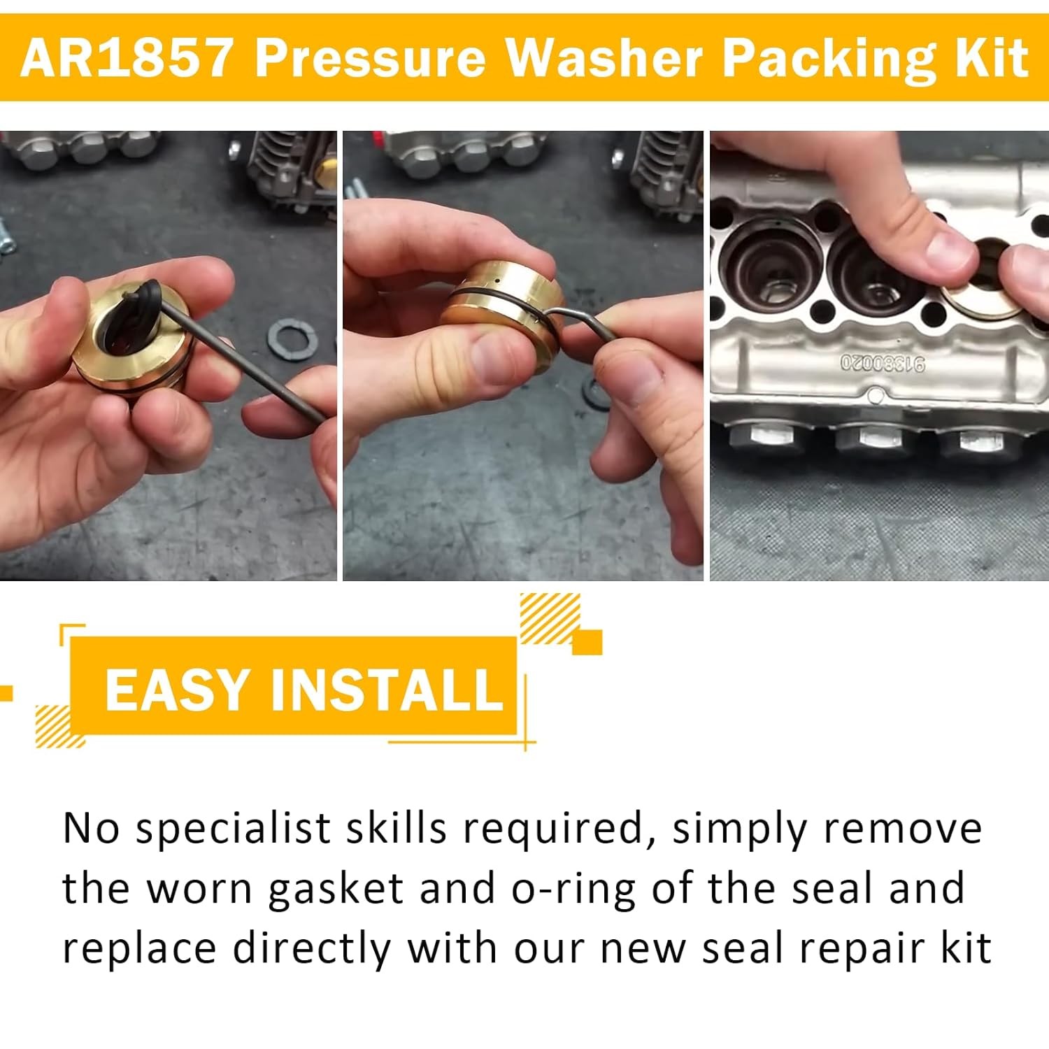 AR1857 Seal Packing Kit 18mm XR Annovi Reverberi RK RKA RKV Pressure Washer Pump