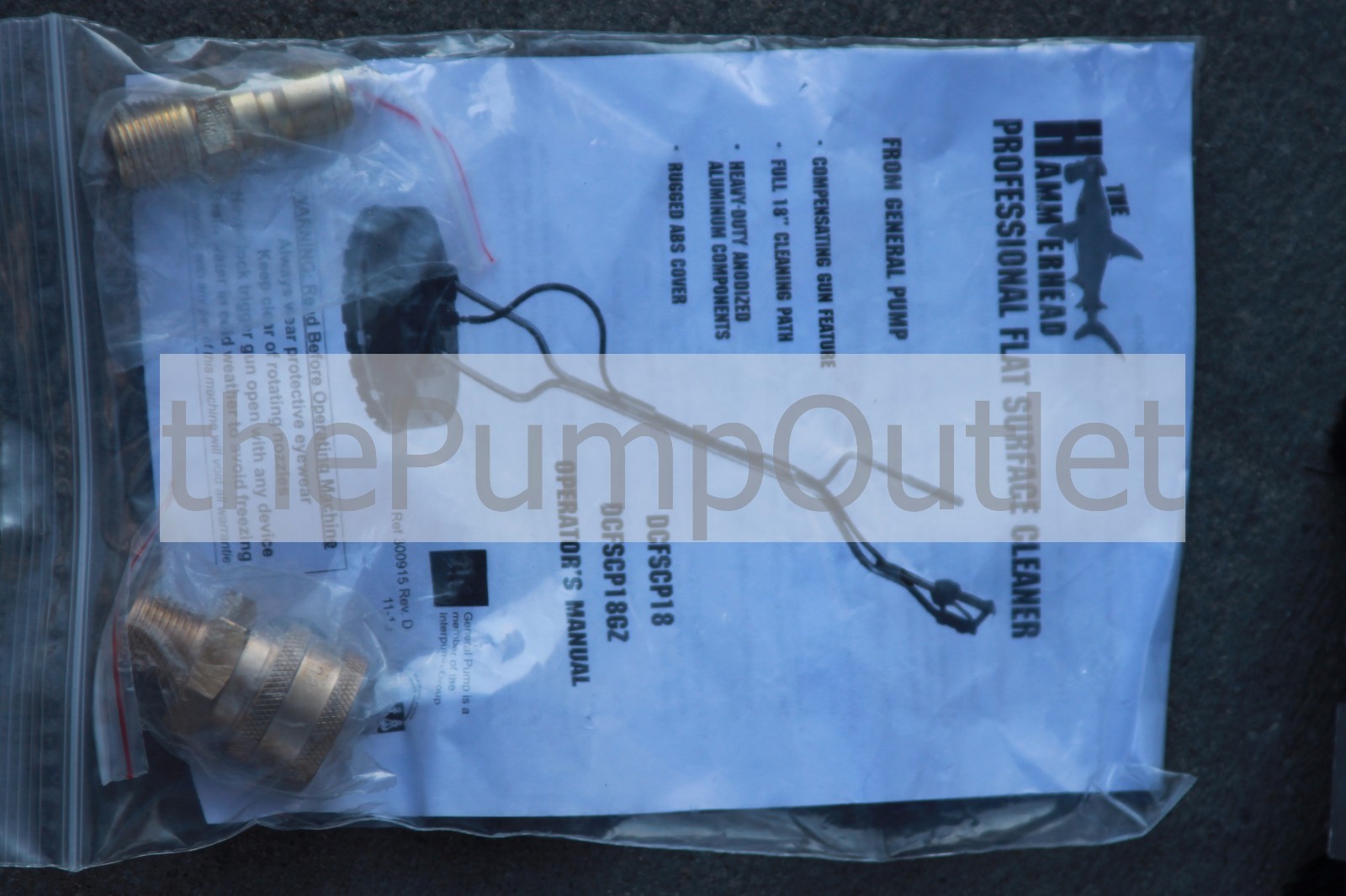 General Pump 18″ Hammerhead Surface Cleaner with Greasable Swivel