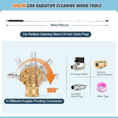 40 Inch Pressure Washer Radiator Cleaning Wand, Car Radiator 40IN(100CM)