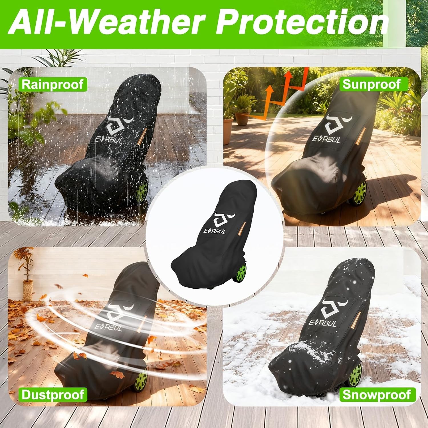 1x Waterproof Pressure Washer Cover for 48″L x 18.5″W x 13.5″H