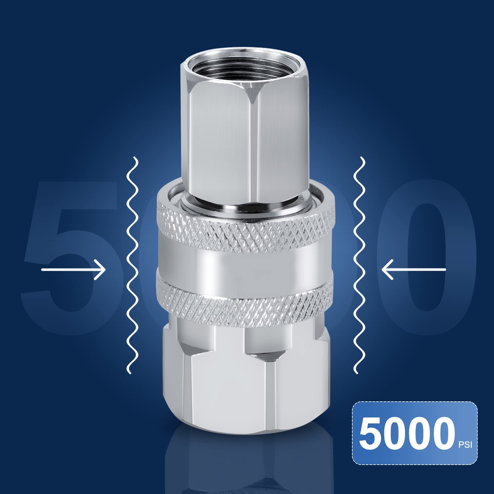 4 PCS Sets NPT 3/8 Inch Stainless Steel Quick Connector Kit Adapter Fitting