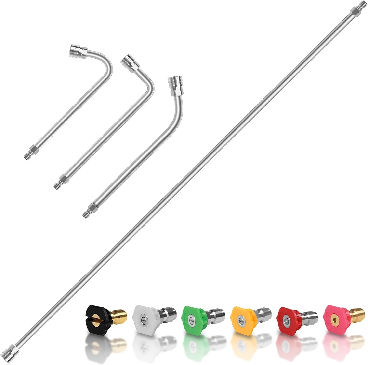 60″ Pressure Washer Extension WandStainless Steel Power Washer Wand Extension…