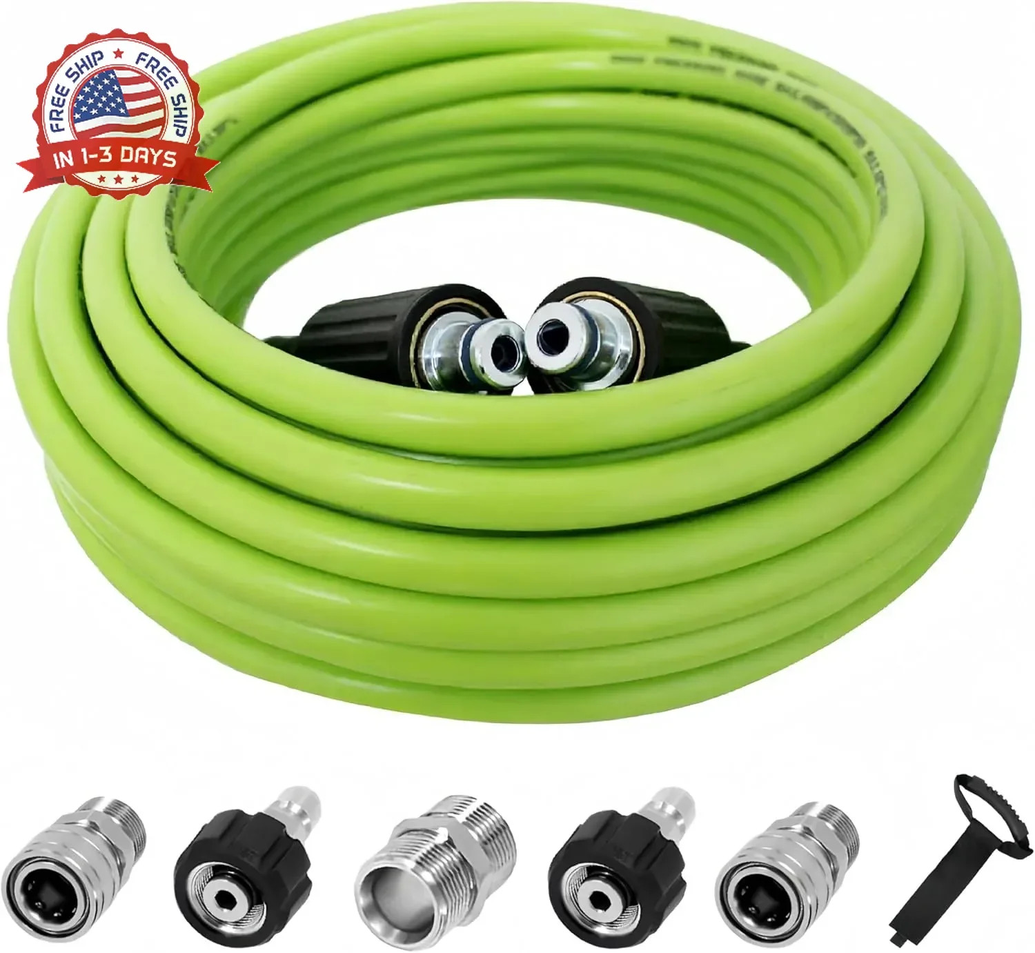 Pressure Washer Hose 50FT for Power Washer, 5800 PSI Kink Resistant Pressure Was