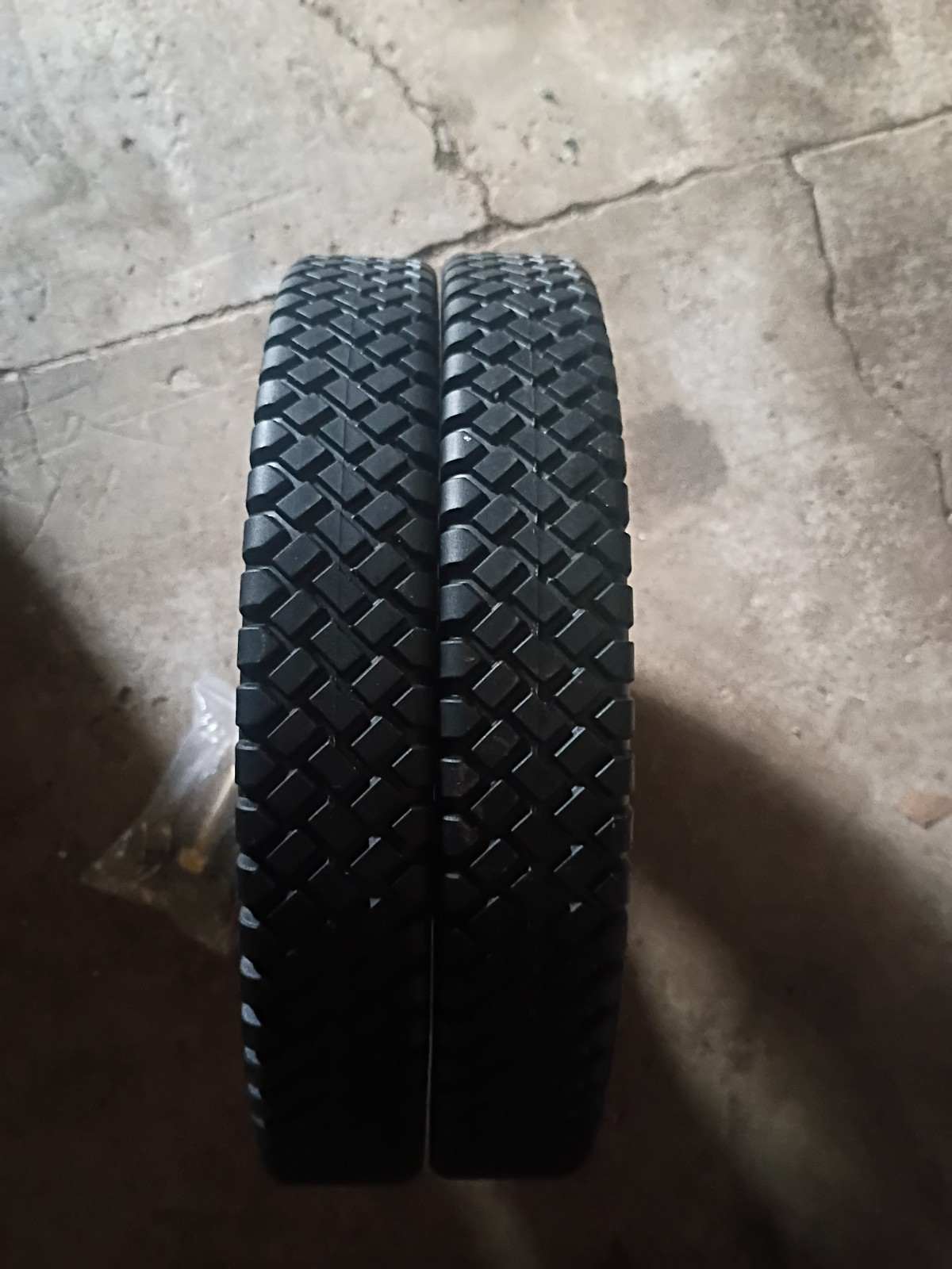 12″ plastic wheel for pressure washer, 2″ thick with 1/2″ hole for axle, used
