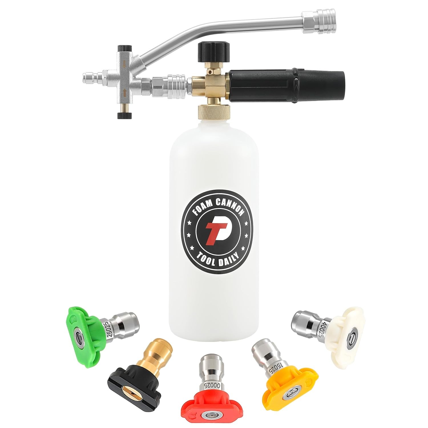 Tool Daily Foam Cannon with Dual Connector Accessory, 1/4 Inch Quick Connector,