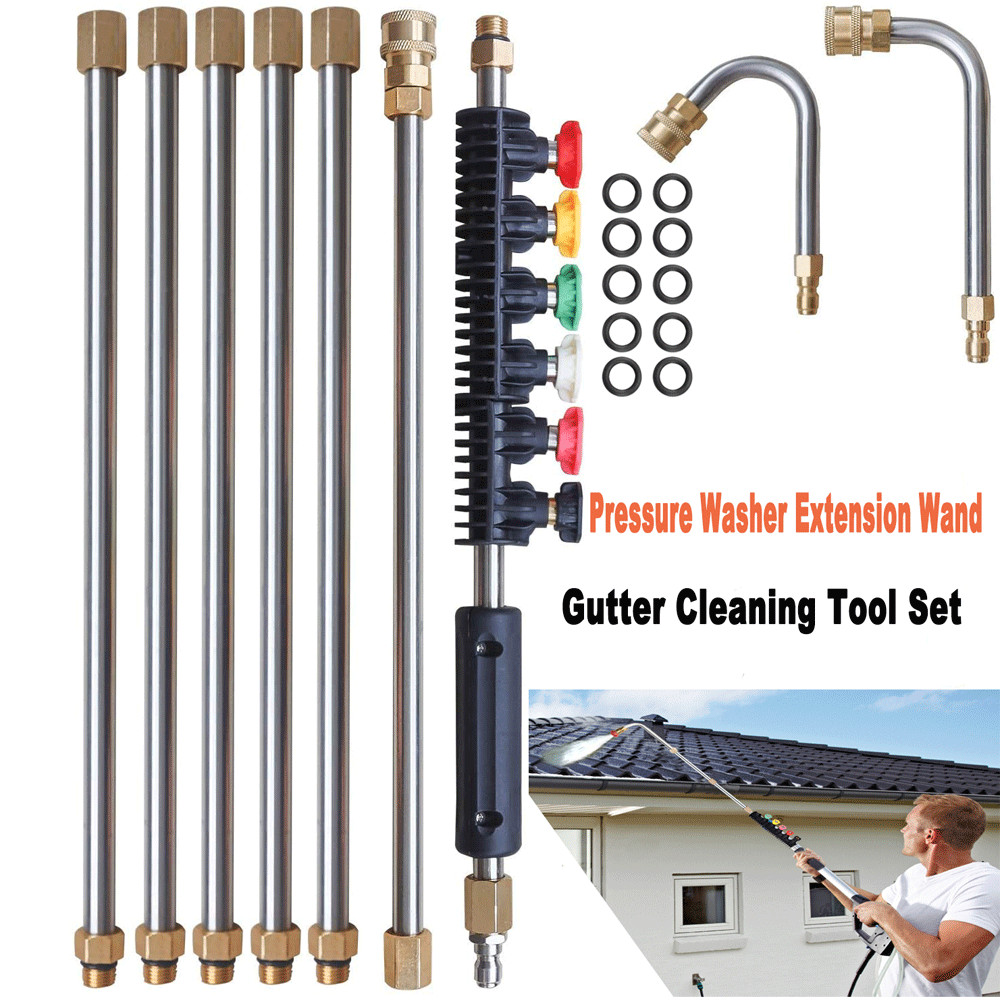 4000PSI High Pressure Washer Extension Wand Replace Lance Gutter Cleaner Nozzle
