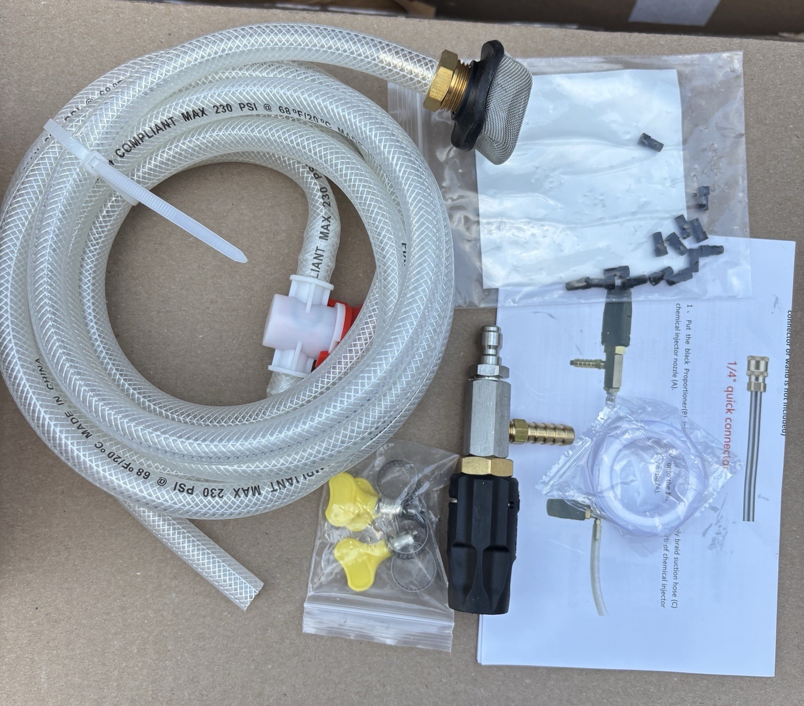 Upgraded Adjustable Pressure Washer Long Range Nozzle Kit.4-4.5 GPM. Spraying…